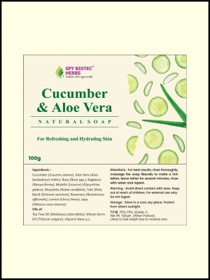 Spy Cucumber and Aloe Vera Soap - Natural Soap