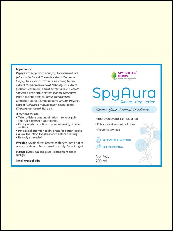 SpyAura- Skin Care Lotion